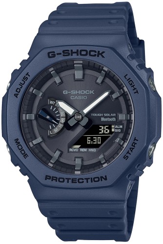 Zegarek męski Casio G-SHOCK  Octagon Blue "CasiOak" Solar Bluetooth Carbon Core Guard  GA-B2100-2AER