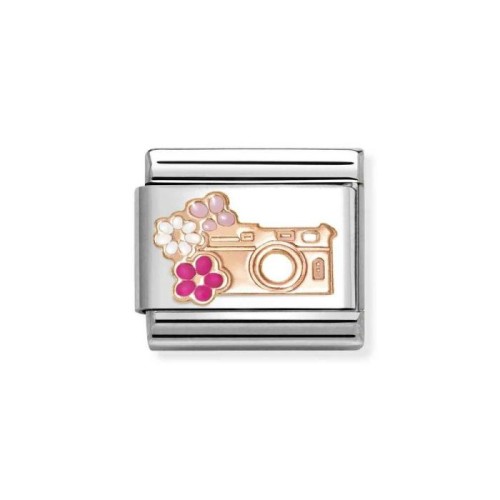 Element Link Nomination Composable Rose Gold Aparat z kwiatami 430202/31