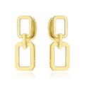 Kolczyki złote prostokąty na kreolu (Gramatura: 2.31)
