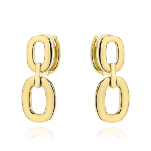 Kolczyki złote owale na kreolu