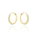 Kolczyki złote z cyrkoniami na kreolu małe (Gramatura: 0.66)