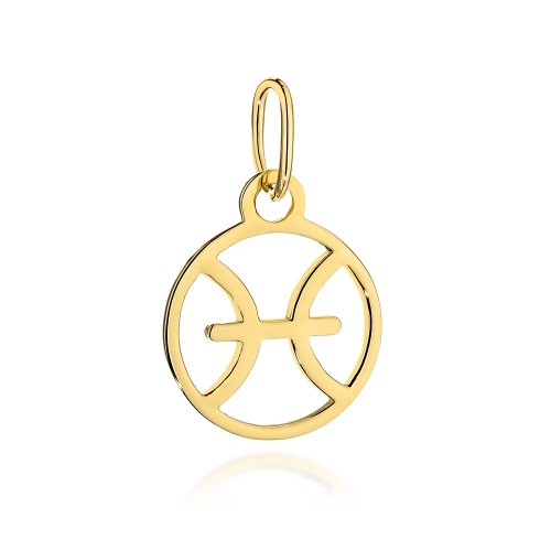 Zawieszka złota znak zodiaku RYBY
