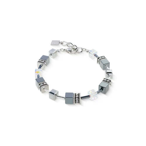 Bransoletka Coeur de Lion GeoCUBE® platynowa 4015/30-1217