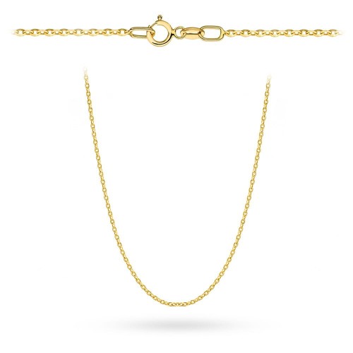 Łańcuszek złoty - splot rolo diamentowany 50 cm 