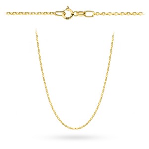 Łańcuszek złoty - splot rolo diamentowany 70 cm 