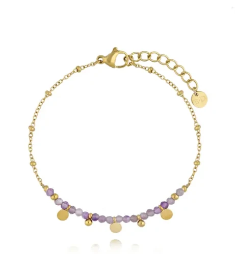 Bransoletka By Dziubeka z ametystami Rainforest BPA0474