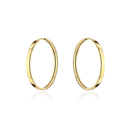 Kolczyki złote gładkie kółka - 2,3mm