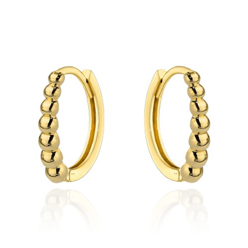 Kolczyki złote kuleczki na kreolu 