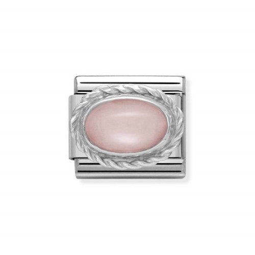Element Link Nomination Composable Silver różowy opal 330503/22