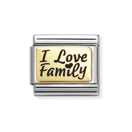 Element Link Nomination Composable Gold I love Family 030166/69