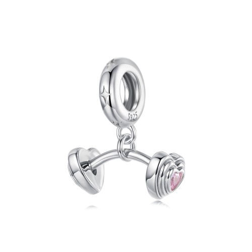 Srebrny charms Ornamo Sztanga z Serc ORSCC3083