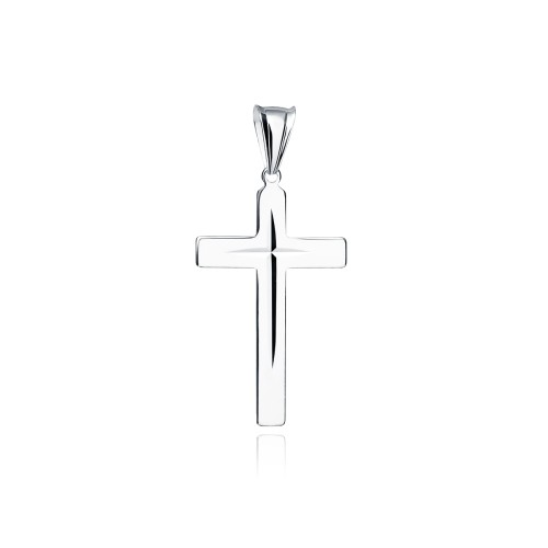 Srebrna zawieszka Krzyżyk diamentowany SL-K0125R