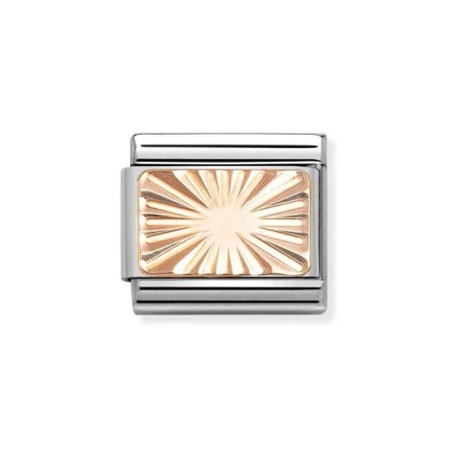 Element Link Nomination Composable Rose Diamentowana płytka z rozbłyskiem 430101/56