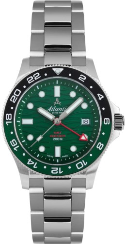 Zegarek męski Atlantic Mariner Wave Quartz GMT Green 81576.41.79GMT
