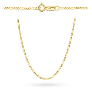 Łańcuszek złoty pr. 585 - splot figaro gucci 55 cm 