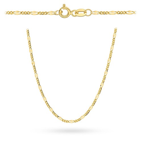 Łańcuszek złoty pr. 585 - splot figaro gucci 55 cm 