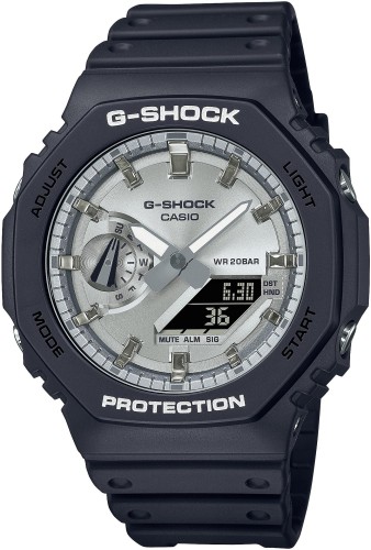 Zegarek męski Casio G-SHOCK MATTE BLACK AND SILVER GA-2100SB-1AER