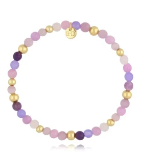 Bransoletka By Dziubeka fioletowa z kamieniami Lilac BSC2061