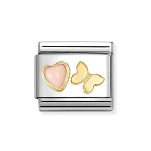 Element Link Nomination Composable Gold Serce koral i Motyl 030523/12