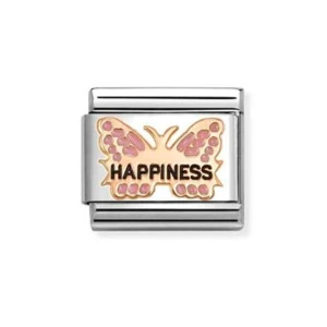 Element Link Nomination Composable Rose Gold 9K Motyl szczęście 430202/49