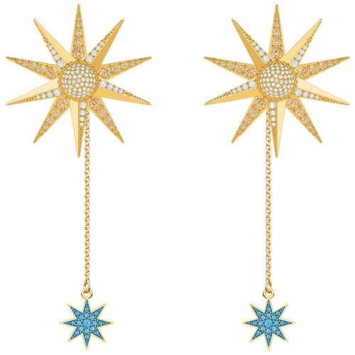 Kolczyki Swarovski Lucky Goddess Pierced Earrings, Multi-colored, Gold plating 5464169