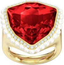 Pierścionek Swarovski Lucky-Goddess-Cocktail-Ring-Red-Gold-tone-plated 5474552, 5482929