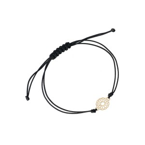 Złota bransoletka Ażurowy Kwiat AM-B26 próba 585