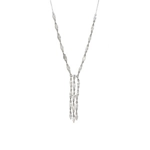 Srebrny naszyjnik Cyrkoniowe Łańcuszki PARNAS13 