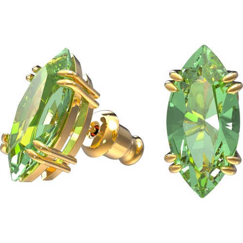 Kolczyki Swarovski Gema stud earrings, Green, Gold-tone plated 5614453