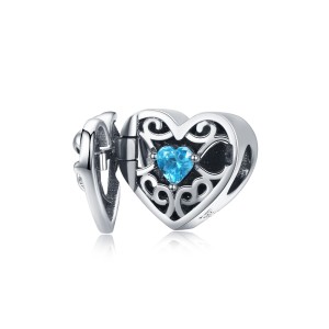 Srebrny charms Ornamo Serce Niespodzianka ORSCC1053 