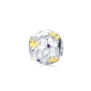 Srebrny charms Ornamo Kwiatki i Motylki ORSCC546 