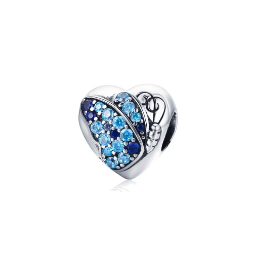 Srebrny charms Ornamo Serce z Motylem ORSCC653