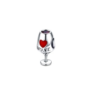 Srebrny charms Ornamo Kieliszek Wina ORSCC788 