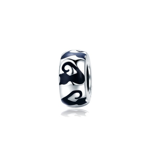 Srebrny charms Ornamo Czarne Koty ORSCC825 