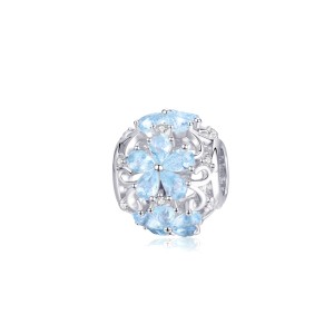 Srebrny charms Ornamo Krystaliczne Kwiatki ORSCC941 