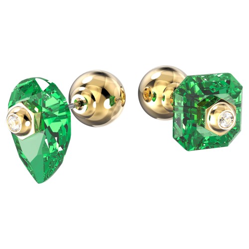 Kolczyki Swarovski Studiosa stud earrings, Green, Gold-tone plated 5615529