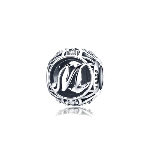 Srebrny charms Ornamo Kulista Literka M ORSCC738-M 