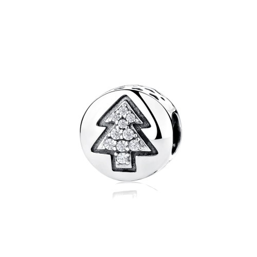 Srebrny charms Ornamo Kulka z Choinką ORSCC064 