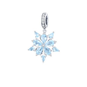 Srebrny charms zawieszka Ornamo Gwiazdka z Niebieskich Cyrkonii ORSCC940 