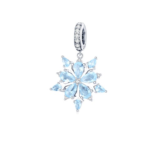 Srebrny charms zawieszka Ornamo Gwiazdka z Niebieskich Cyrkonii ORSCC940 