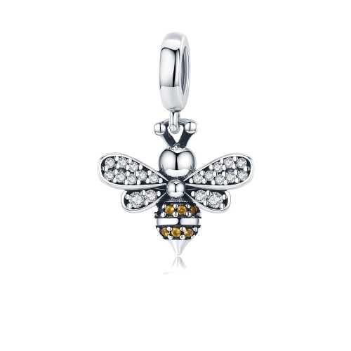 Srebrny charms zawieszka Ornamo Cyrkoniowa Pszczółka ORSCC821