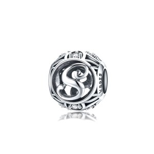 Srebrny charms Ornamo Kulista Literka S ORSCC738-S