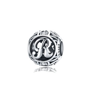 Srebrny charms Ornamo Kulista Literka R ORSCC738-R