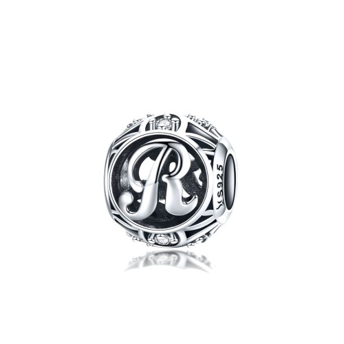 Srebrny charms Ornamo Kulista Literka R ORSCC738-R