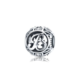 Srebrny charms Ornamo Kulista Literka B ORSCC738-B
