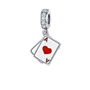 Srebrny charms zawieszka Ornamo Karty ORSCC1172