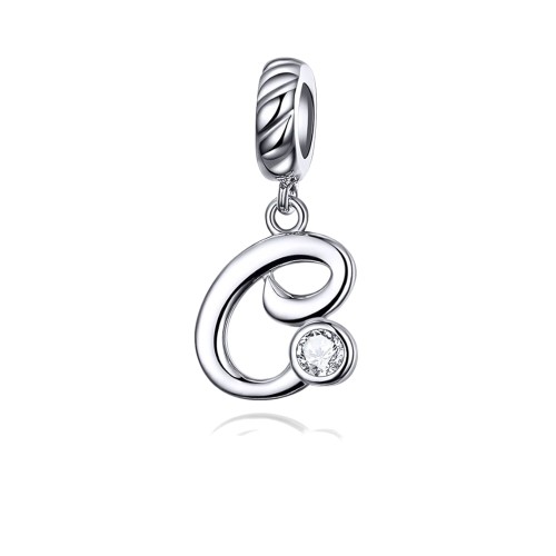 Srebrny charms zawieszka Ornamo Literka C z Cyrkonią ORSCC1183-C