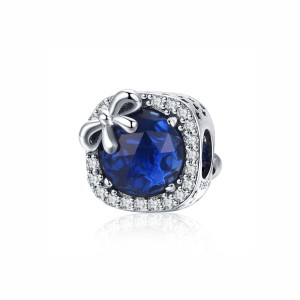 Srebrny charms Ornamo Szafirowe Oczko ORSCC1058