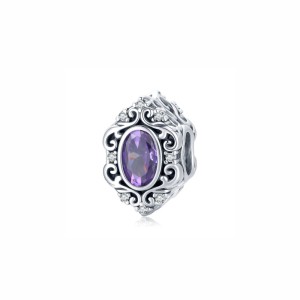 Srebrny charms Ornamo Purpurowy Wzór ORSCC1928