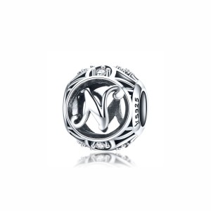 Srebrny charms Ornamo Kulista Literka N ORSCC738-N